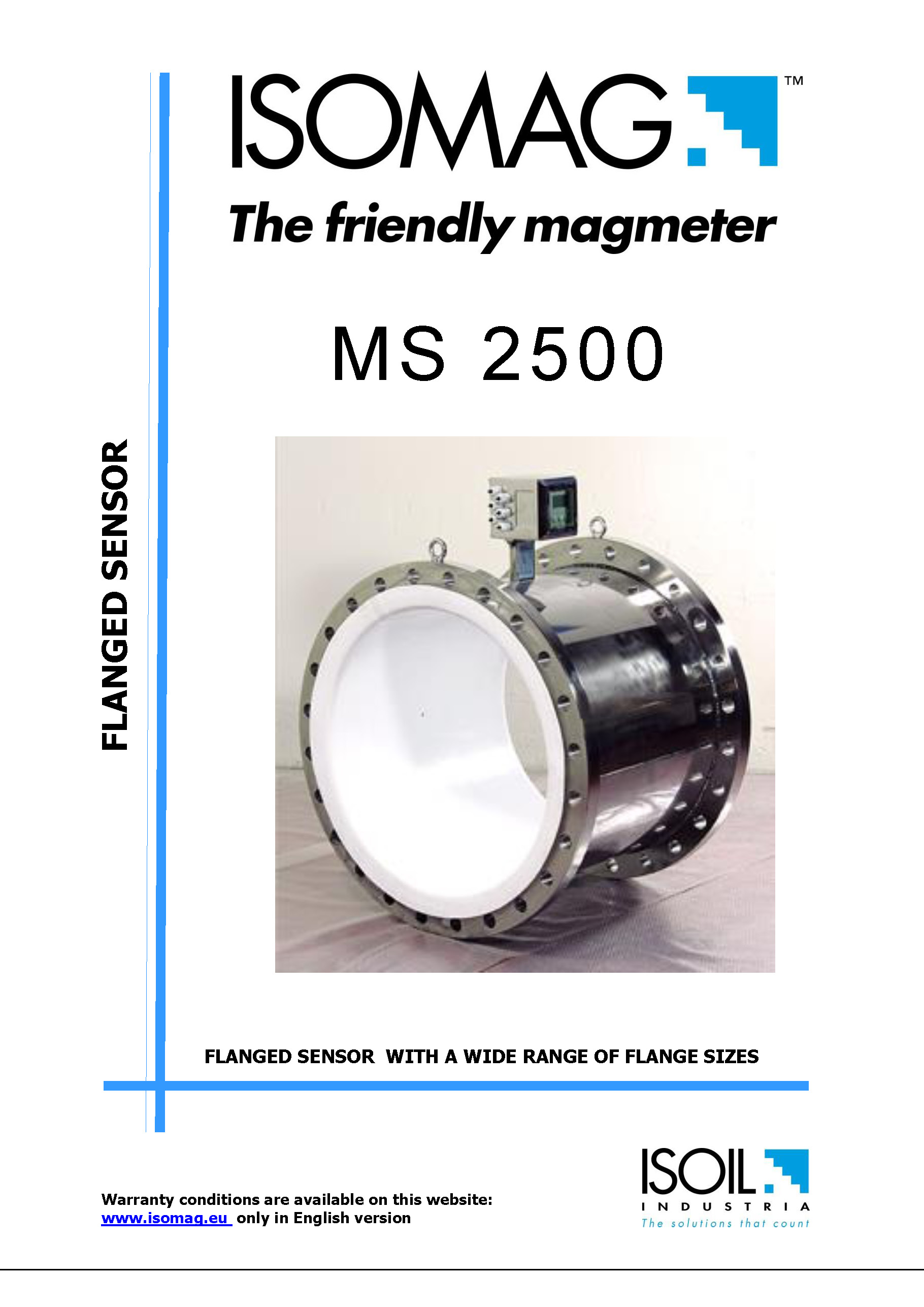Isomag Magnetisch induktiver Durchflusssensor MS2500 bis 100°C
